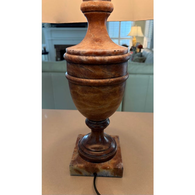 Italian Italian Alabaster Urn Lamp For Sale - Image 3 of 9