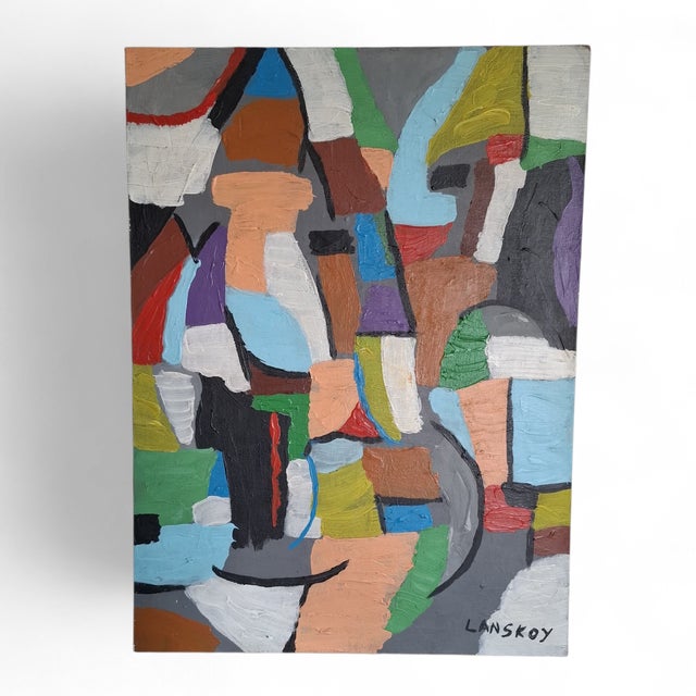 Attributed to André Lanskoy (1902–1976), Abstract Composition, Oil on Canvas, 81 × 60 cm (31⅞ × 23⅝ in.) A colorful...