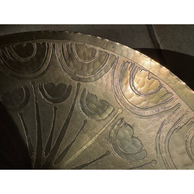 Antique Art Deco Bowl in Brass from Harjes Metallkunst Bremen, Germany, 1920s For Sale - Image 3 of 13