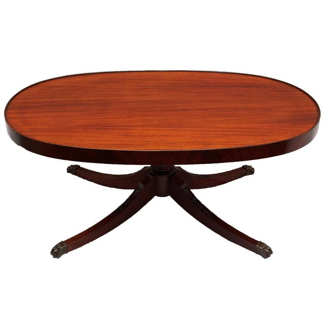 Duncan Phyfe Mahogany Oval Coffee Table C. 19301940s Chairish
