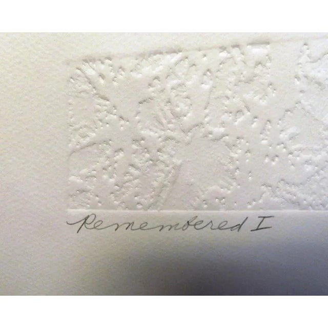 Paper Paula Crane "Remembered I" Hand Signed Numbered Fine Art Etching For Sale - Image 7 of 8