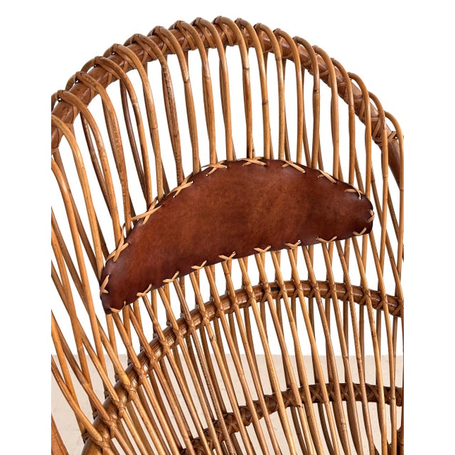 Organic Bamboo Rattan Chair by Tito Agnoli for Pierantonio Bonacina, 1960s For Sale - Image 11 of 16