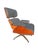 Selig Vintage Mid Century Modern Leather Lounge Chair and Ottoman Attributed to Selig For Sale - Image 4 of 16