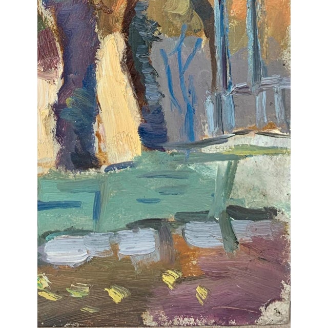 Autumn Landscape Oil Painting, Ukrainian Art 1960s For Sale - Image 6 of 6