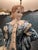 Large Statement Lamp 53"H overall Ceramic Boy is 11"W x 32"H Shade is 20"W x 21"H