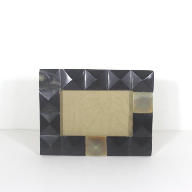 Vintage Natural Horn Picture Frame Easel Table Top Horizontal or Vertical For Sale - Image 9 of 14