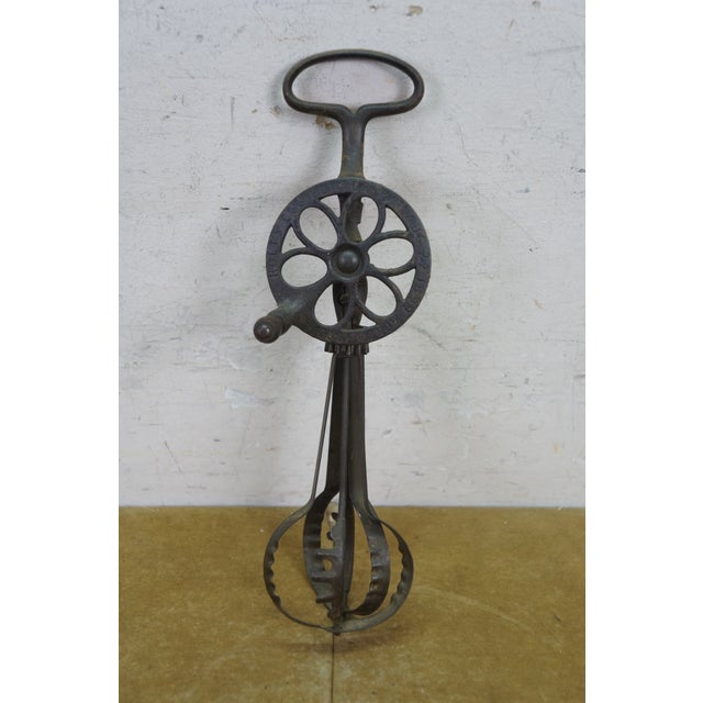 5 Antique Assorted Kitchen Tools French Fry Cutter Egg Beater Cabbage Slicer For Sale - Image 4 of 17