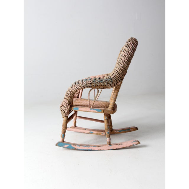 Antique Victorian Children's Wicker Rocking Chair Chairish