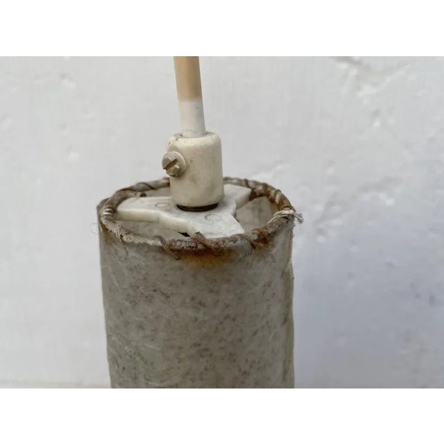 Metal Mid-Century Brass Floor Lamp with Pleated Shades, 1950s For Sale - Image 7 of 18