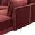 Willow Berry Red with Mauve Piping Modular 5-Piece Performance Velvet RAF Sectional For Sale - Image 4 of 6
