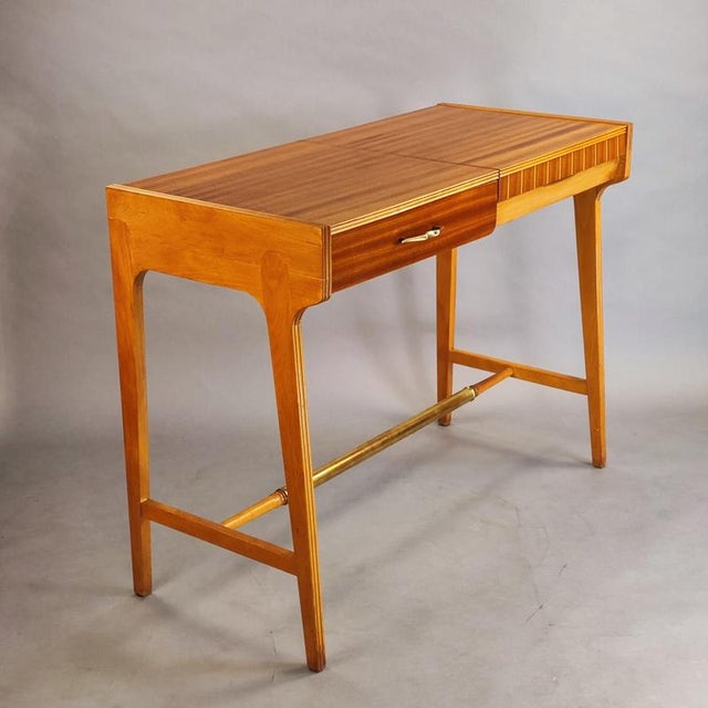 Dressing Table Desk with Mirror attributed to Gio Ponti for La Permanente di Cantù For Sale - Image 14 of 14