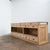 Large antique fir counter, fully glazed on its top and front. It features sliding glass doors, interior shelves, and...