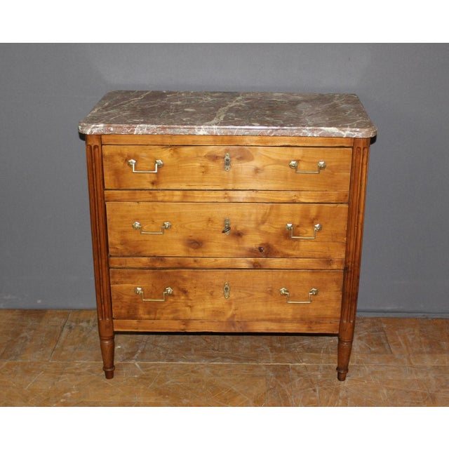 Small Louis XVI Style Chest of Drawers in Cherry Wood, 1700s For Sale - Image 16 of 16