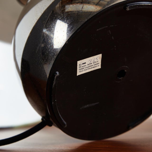 Black Table Lamp from Rogo Leuchten, 1980s For Sale - Image 8 of 10
