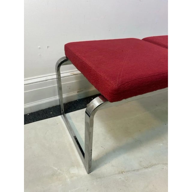 1970s Design Institute America Modernist Chrome Bench For Sale In Philadelphia - Image 6 of 8