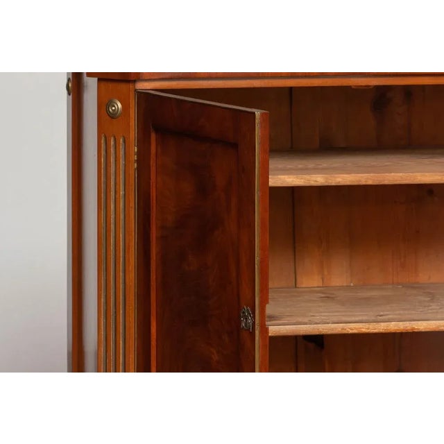 Louis XVI French Mahogany Veneer Cabinet with Brass Inlays, 1790s For Sale - Image 12 of 17