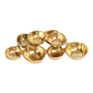 Ohanna Cluster of 8 Serving Bowls - Gold