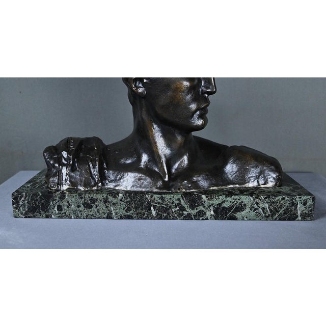 Victor Demanet, Bust of a Man, 20th Century, Bronze For Sale - Image 11 of 18