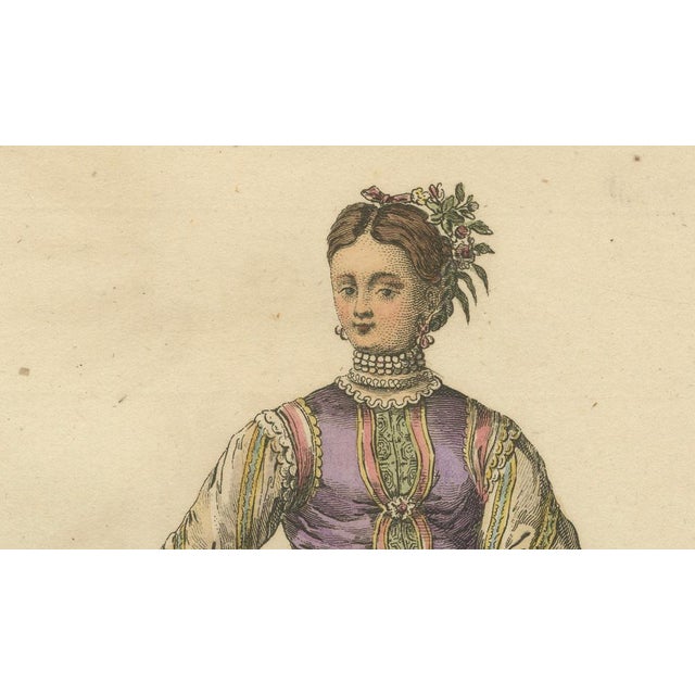 Mid 18th Century Jefferys, Costume of a Young Lady of Wallachia, Engraving, 1749 For Sale - Image 5 of 9
