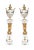 Metal Louis XVI Revival Pedestals with Marble Ormolu Urns, Set of 2 For Sale - Image 7 of 7
