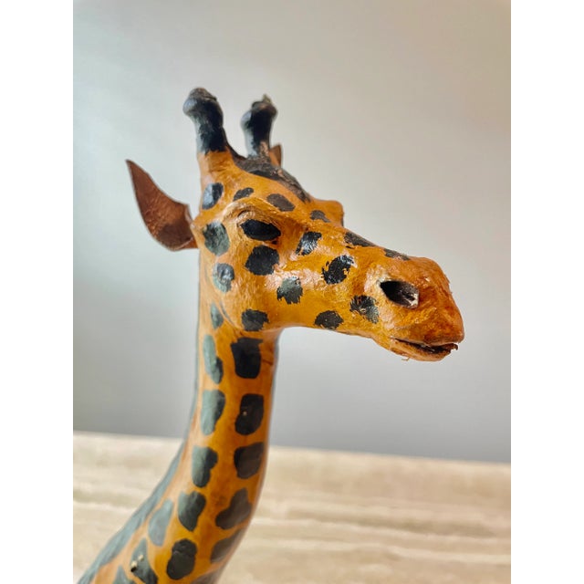 Leather Giraffe Sculpture For Sale - Image 10 of 11