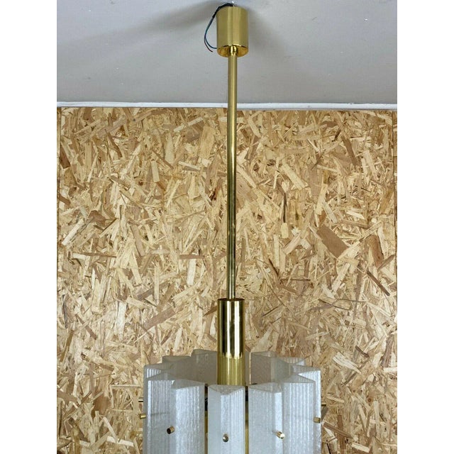 Large Mid-Century Murano Ice Glass Pendant Lamp from Limburg, 1960s For Sale - Image 5 of 13