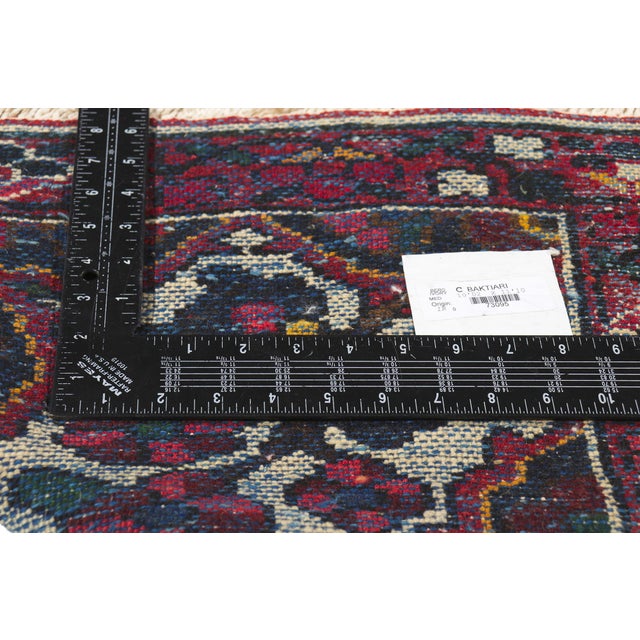 Textile Antique Persian Bakhtiari Rug -10'02 X 11'10 For Sale - Image 7 of 10
