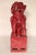 Chinoiserie Pair of Large Maroon Color Foo Dogs For Sale - Image 3 of 10