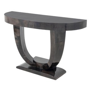 Karl Springer Goatskin Lacquered Console Table For Sale