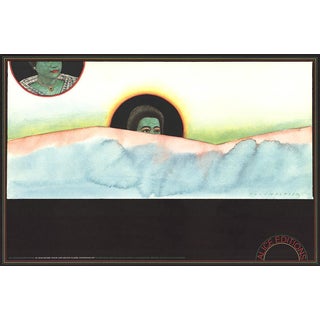 1974 Jean-Michel Folon 'Alice Editions' Surrealism Pink,Blue,White,Green France Offset Lithograph For Sale