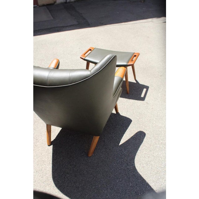 PP Mobler Papa Bear and Ottoman by Hans Wegner for Pp Møbler For Sale - Image 4 of 11