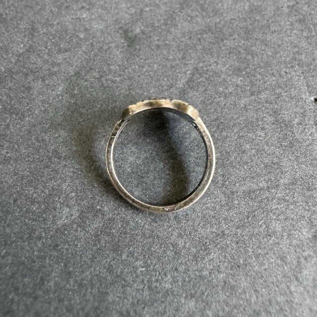 Silver Vintage Scottish Rampant Lion Signet Ring Celtic Sterling Silver Shield Size 6 For Sale - Image 8 of 12