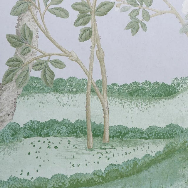 Schumacher Sample - Schumacher x Miles Redd Madame De Pompadour Panel Set in Grey For Sale - Image 4 of 4