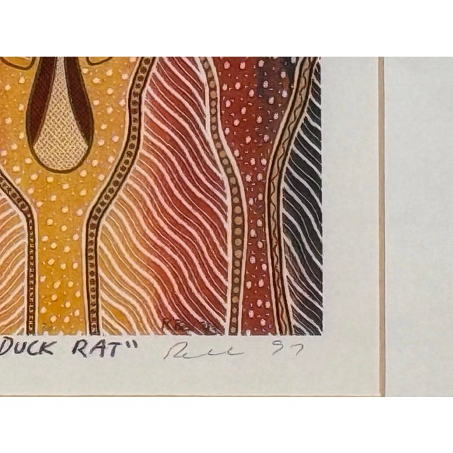 Richard Bell “Duck Rat” Signed & Numbered Aboriginal Serigraph, Edition 557/1000, Framed For Sale - Image 4 of 8