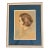 Mid Century Modern Female Framed Original Pastel Portrait For Sale