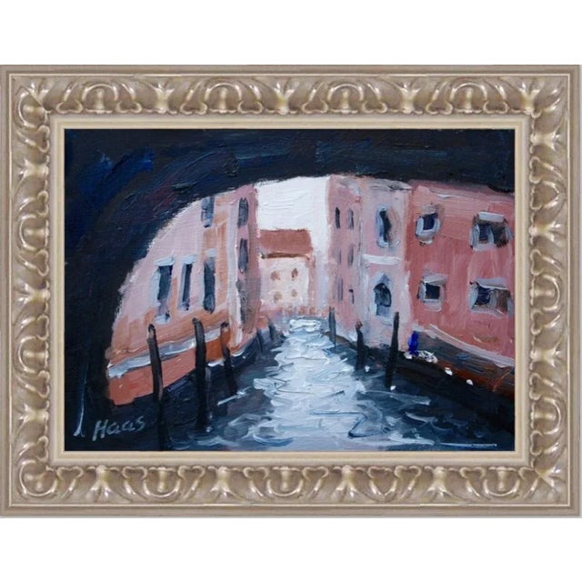 "Under the Bridge, Venice" Contemporary Italian Landscape Oil Painting For Sale - Image 9 of 12