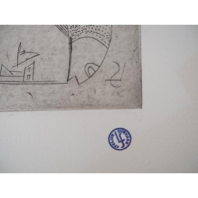Mid-Century Modern Léopold Survage, Fishes, 20th-Century, Original Etching For Sale - Image 3 of 6