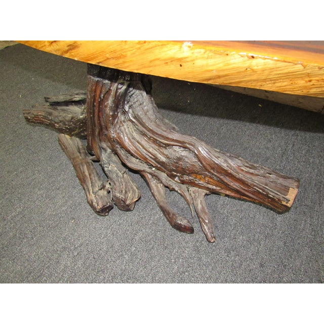 Wood Mid 20th Century Live Edge Side Table For Sale - Image 7 of 9