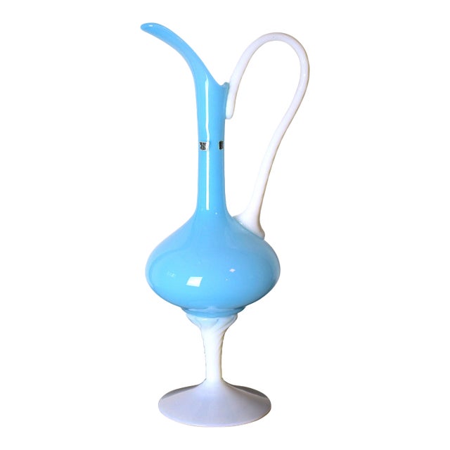 Handmade Italian Glass Vase, Florence Region, Italy 1970s For Sale