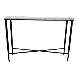 Contemporary Carrara Marble Console Table