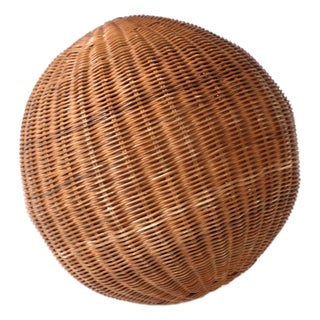 Vintage Wicker Orb Sculpture For Sale