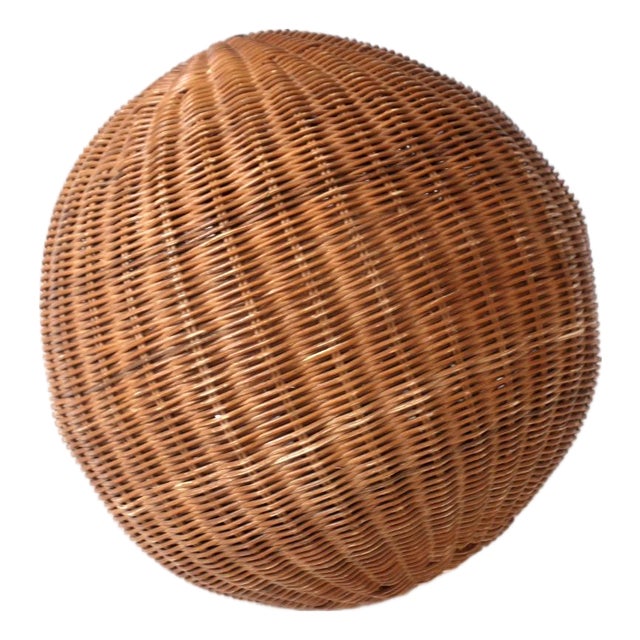 Vintage Wicker Orb Sculpture For Sale