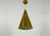 Metal Polished Brass Pendant Lamp in the Style of Paavo Tynell, 1950s, Set of 3 For Sale - Image 7 of 10