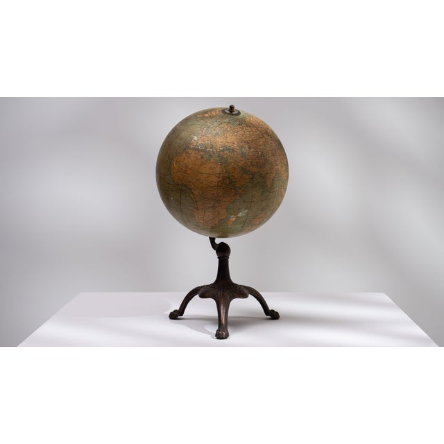 19th Century United States Brown Iron Globe For Sale - Image 10 of 15