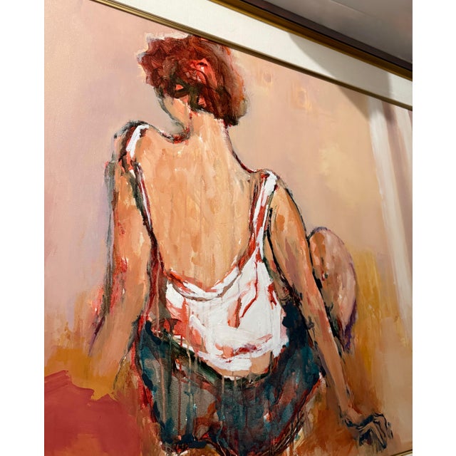 Urbain Huchet, Large Post Impressionist Fauvist Art French Oil Painting Dancer Urbain Huchet, c.1998 For Sale - Image 9 of 15