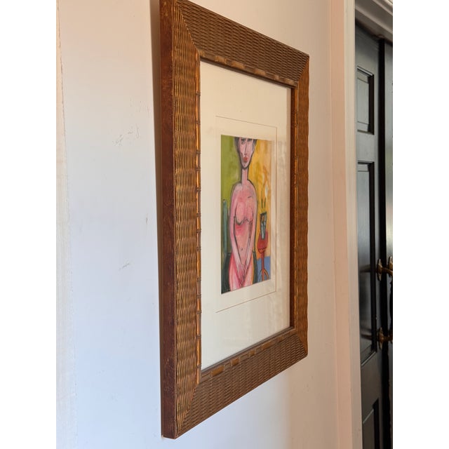 Modern "Seated Woman With Vase" Painting by Brewer For Sale - Image 3 of 6