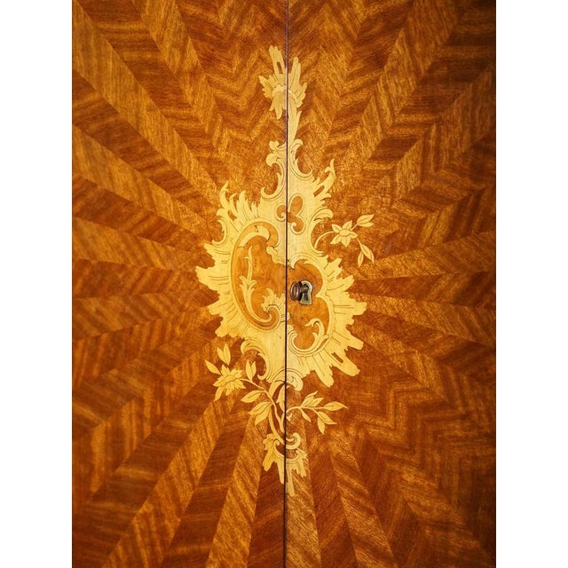 French Walnut Parquetry Bar Cabinet For Sale - Image 16 of 18