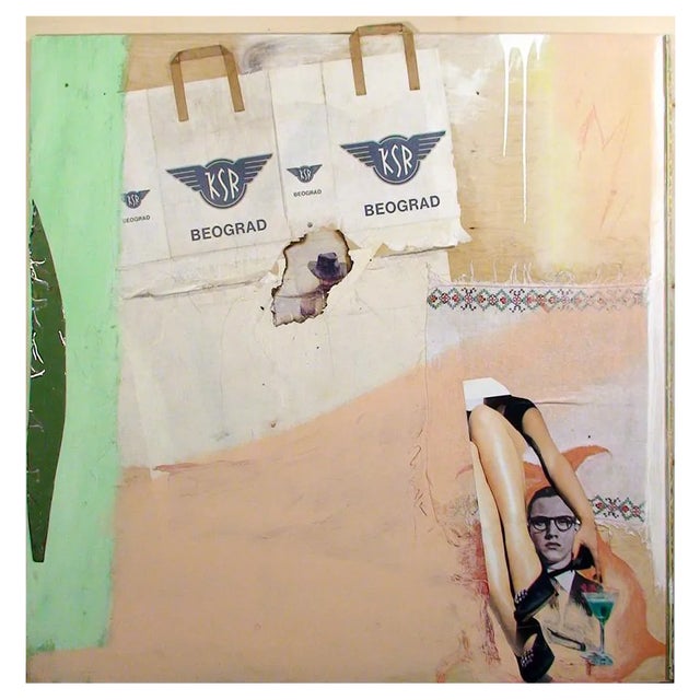 Peter Hofmann Gir, Beograd, 2009, Collage & Sheet Iron on Wood For Sale