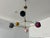 Multi Color 6 Arm Brass Sputnik Chandelier | Mid Century Modern Pendant Light For Sale - Image 4 of 7