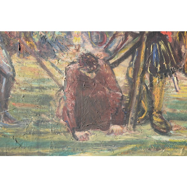 Hans Gerson, Penitential Procession in Veurne, 1908, Oil Painting on Canvas, Framed For Sale - Image 11 of 14
